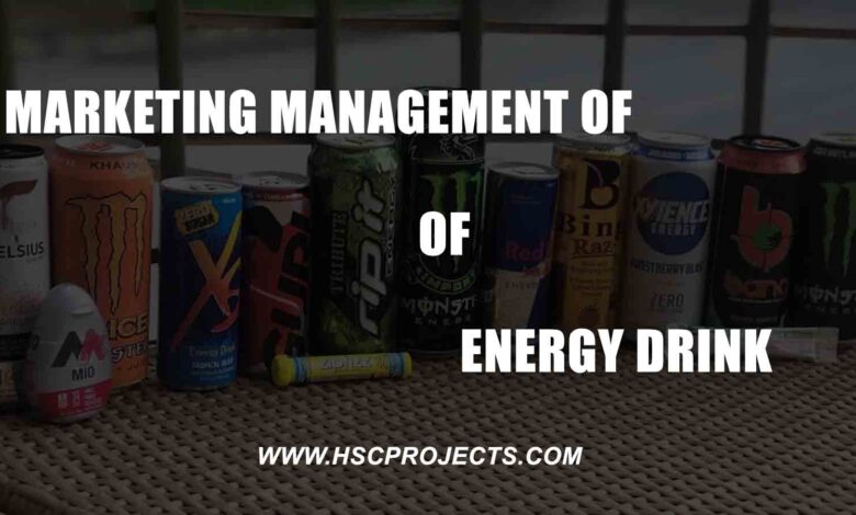 Marketing Management of Energy Drink - Business Studies Project