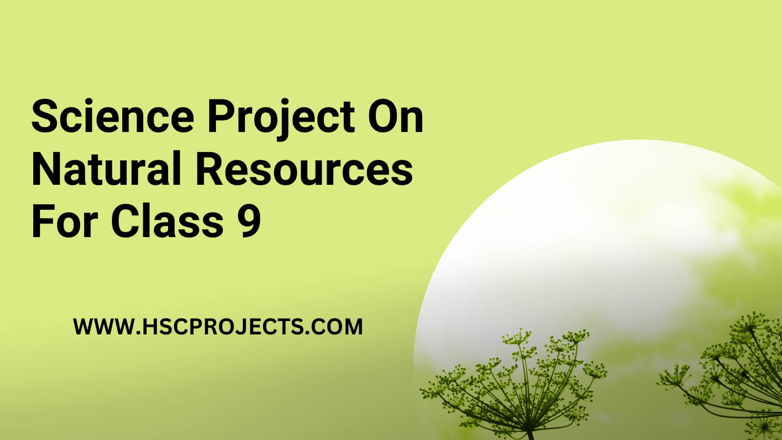 Science Project On Natural Resources For Class 9